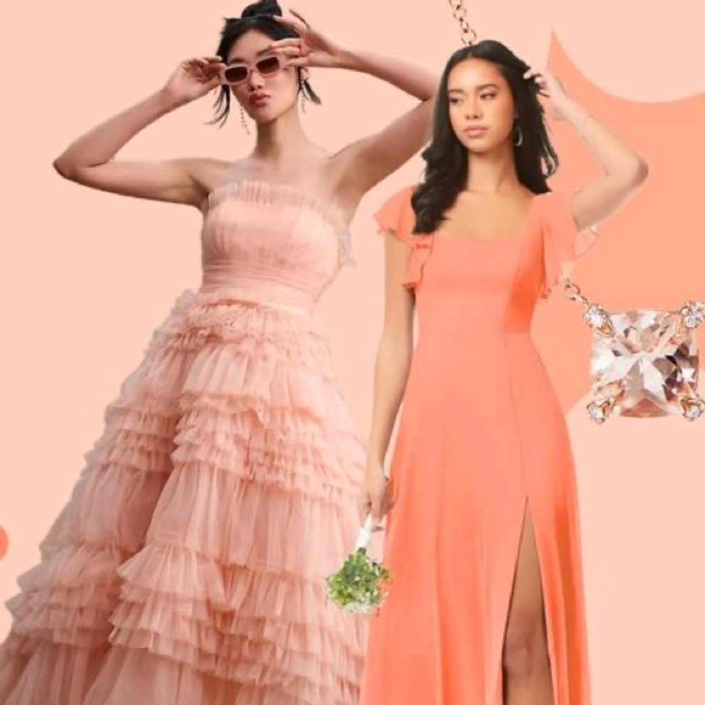 MAC DUGGAL tiered strapless tulle high low gown size 6 - Picture 5 of 16